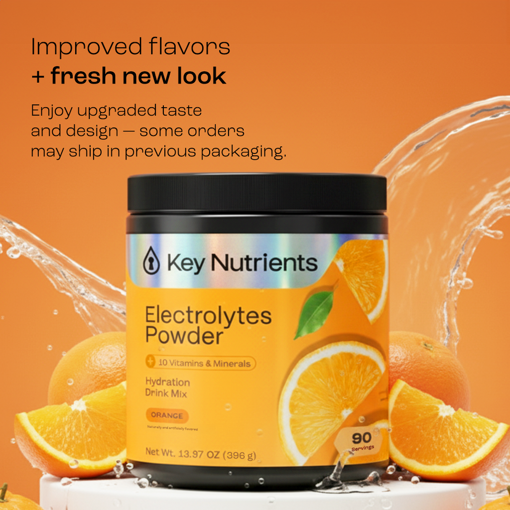 Electrolyte Recovery Plus sugar-free powder jar, Orange flavor