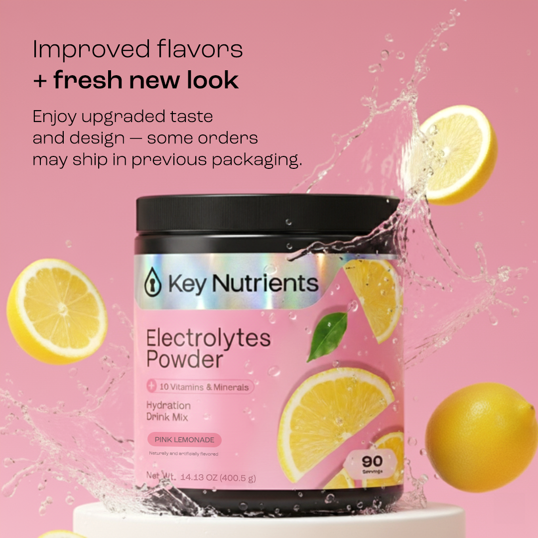 Electrolyte Recovery Plus sugar-free powder, Pink Lemonade flavor jar