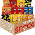 Variety snack box, 35-count mix of Frito-Lay chips and crackers in assorted bags.