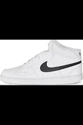 Nike Court Vision Mid in Weiß, Mid-Top Sneaker mit schwarzem Swoosh