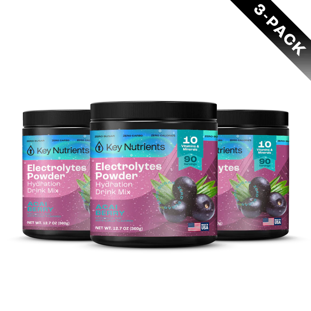 Electrolyte Recovery Plus Powder, sugar-free drink mix—Acai Berry, 6-pack.