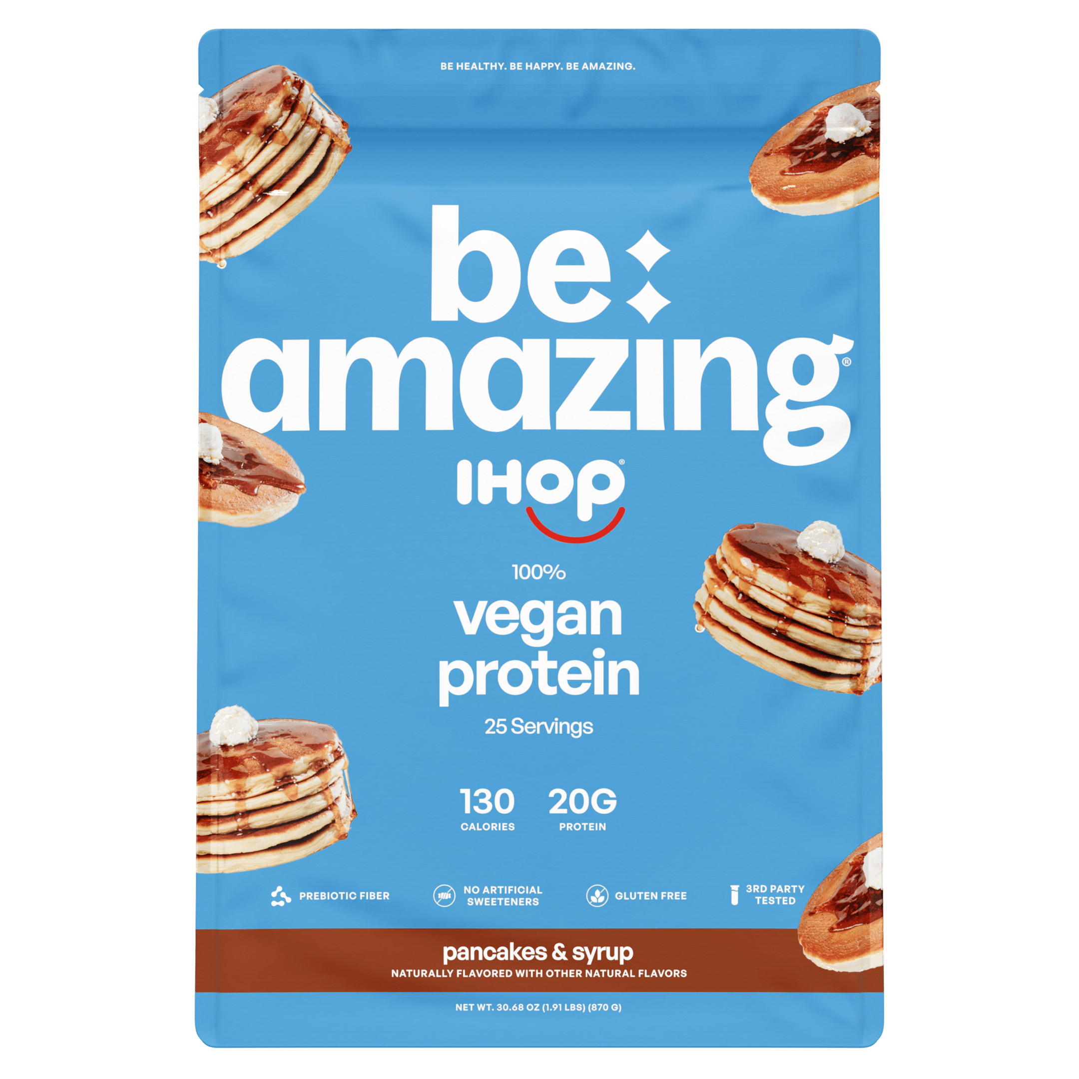 Vegan Protein pouch, IHOP pancakes & syrup flavor, 25 servings, 20g protein