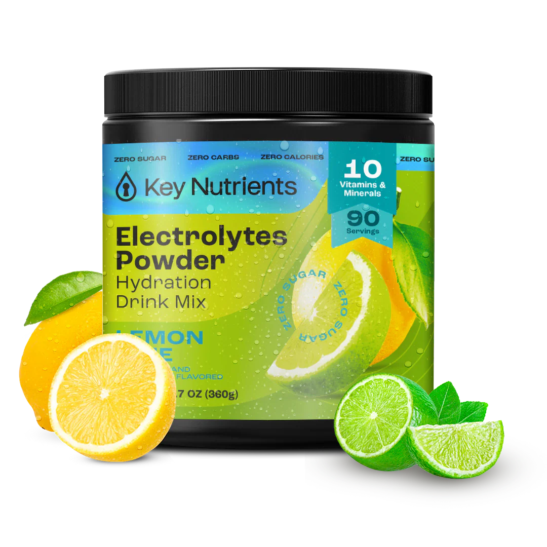 Electrolytes Powder drink mix tub, Lemon flavor, sugar-free, 10 vitamins & minerals