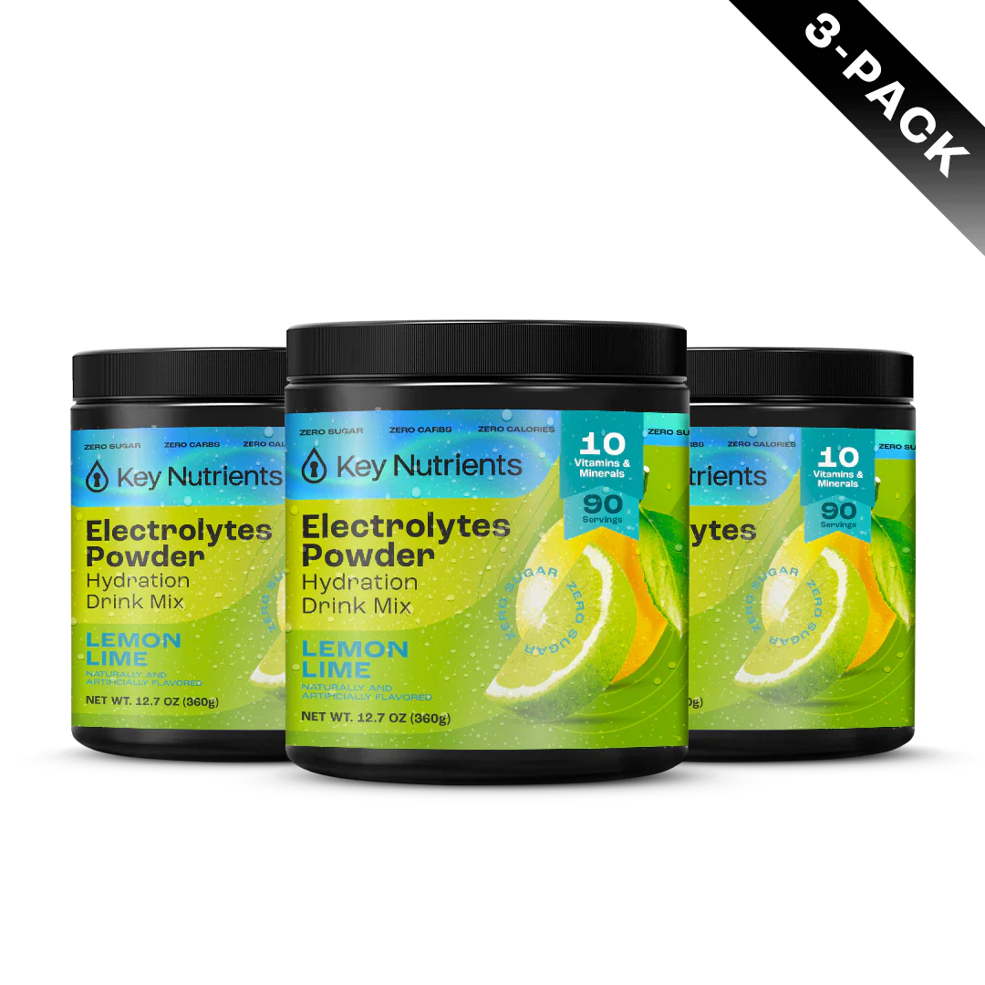 Electrolyte Recovery Plus Powder, sugar-free drink mix—Lemon Lime, 6-pack.