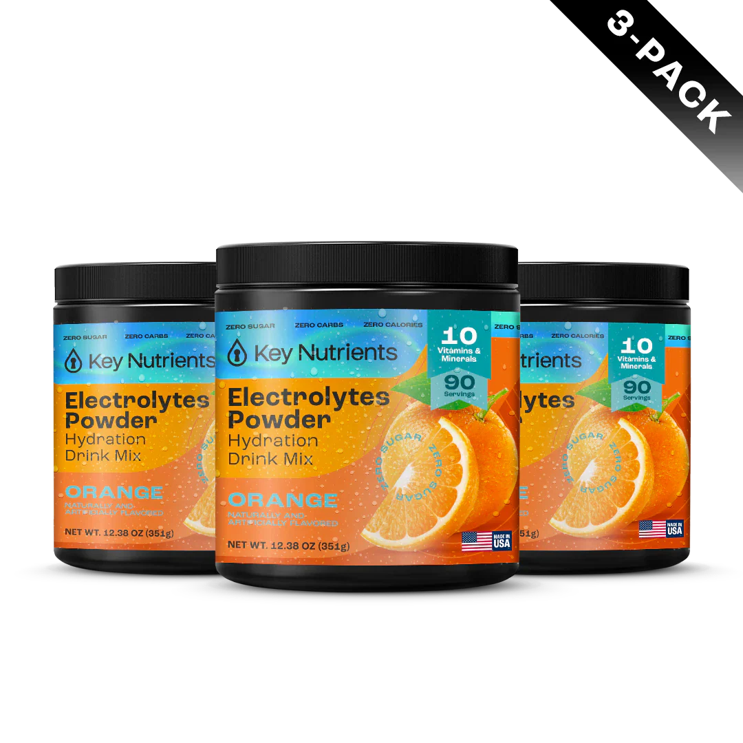 Electrolyte Recovery Plus Powder, sugar-free drink mix—Orange flavor, 6-pack.