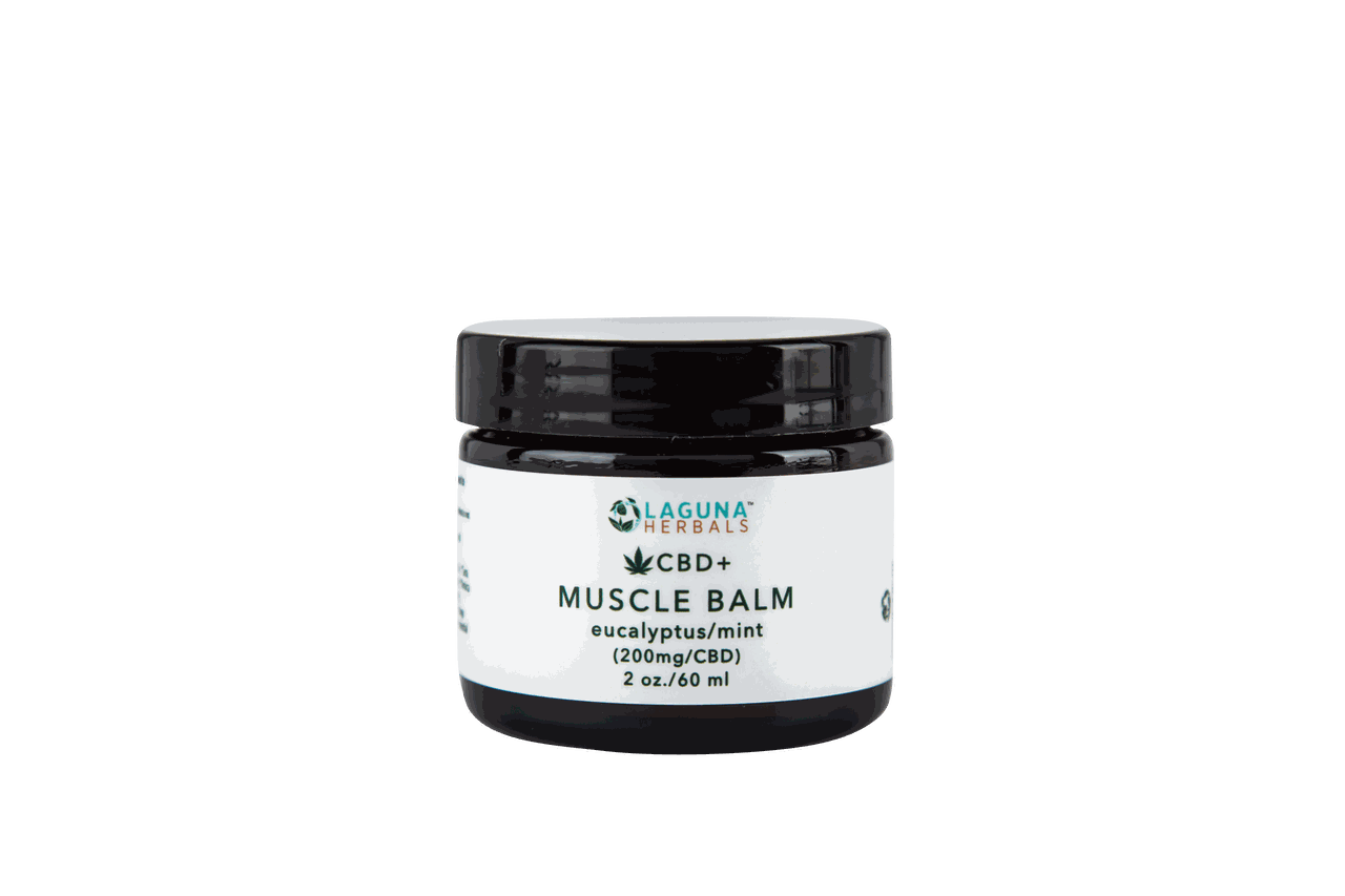 Laguna Herbals CBD+ Muscle Balm with eucalyptus/mint, 2 oz (60 ml)