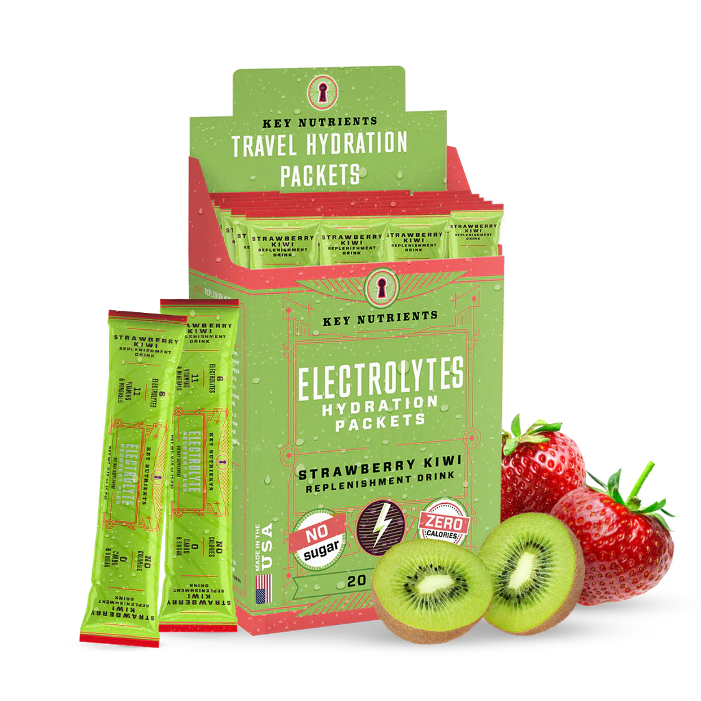Elektrolytes Hydration Packets, Strawberry Kiwi Replenishment Drink, zero sugar