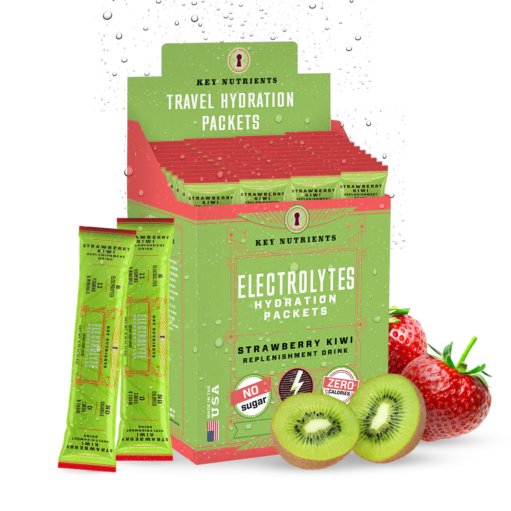 Elektrolytes Hydration Packets, Strawberry Kiwi, travel hydration packets, zero sugar
