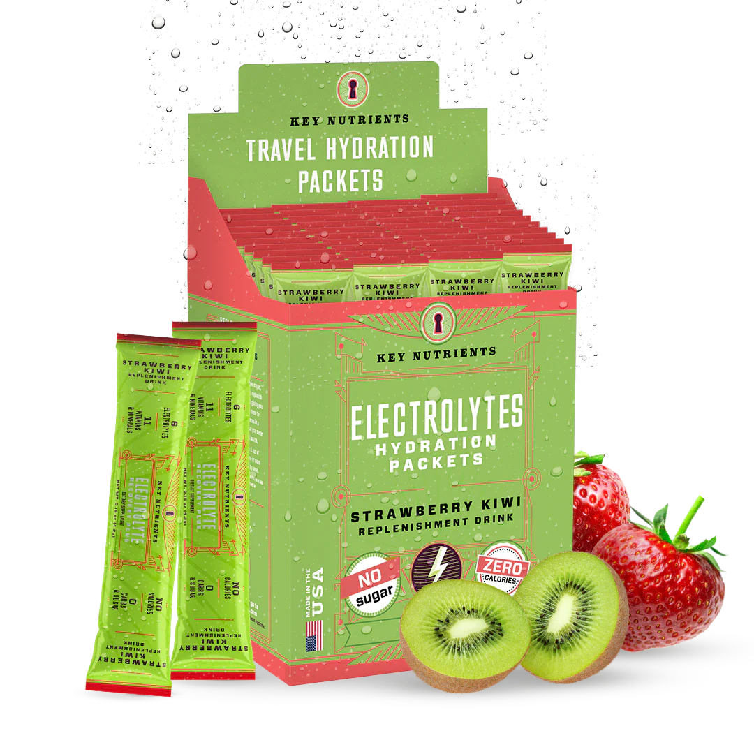 Elektrolytes Hydration Packets, Strawberry Kiwi, travel hydration packets, zero sugar