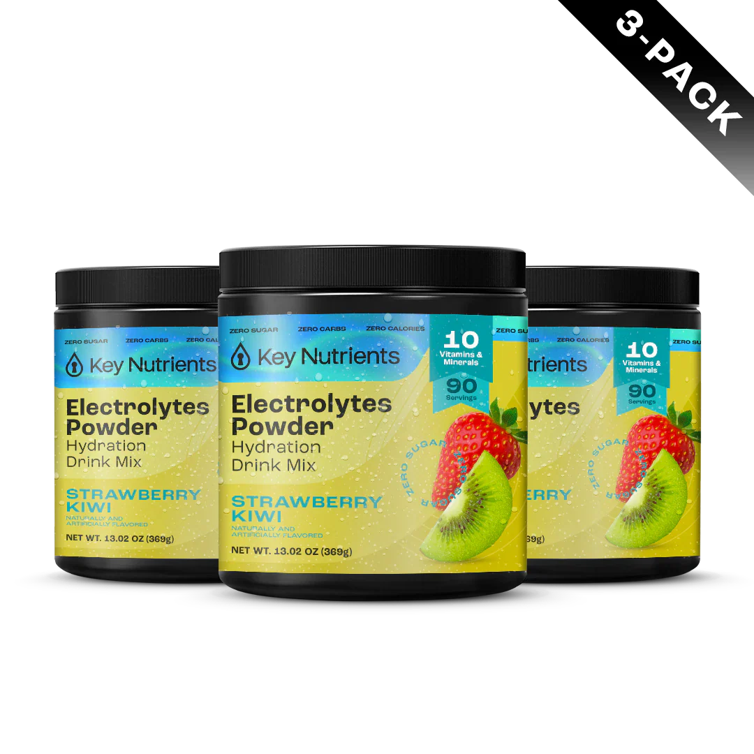 Electrolytes Powder 3-pack, Strawberry Kiwi flavor, sugar-free