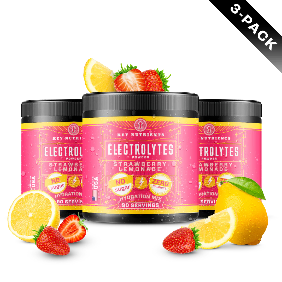 Elektrolytes Powder tub set, Strawberry Lemonade flavor, 3-pack, zero sugar