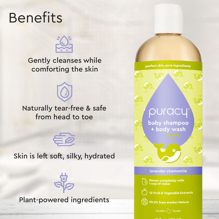 Baby Shampoo & Body Wash bottle, Lavender & Chamomile scent