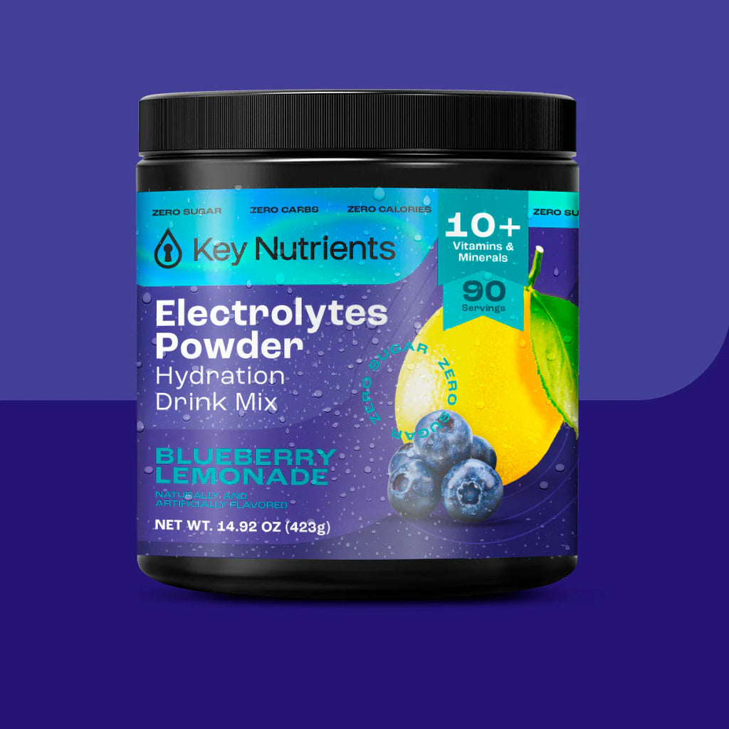 Electrolytes Powder drink mix, blueberry lemonade flavor, sugar-free