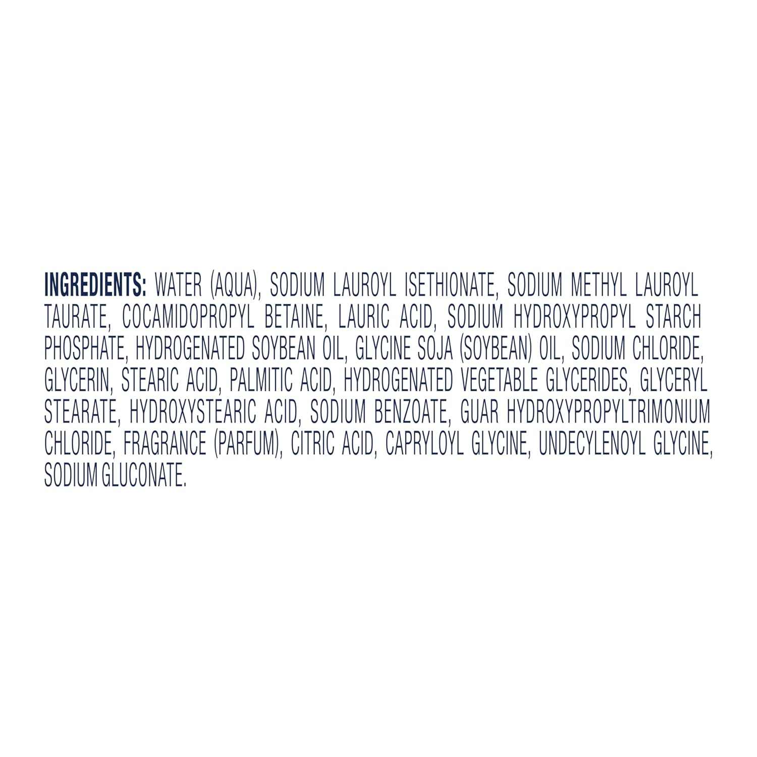 Inhaltsstoffe-Liste auf der Rückseite der Body-Wash-Flasche