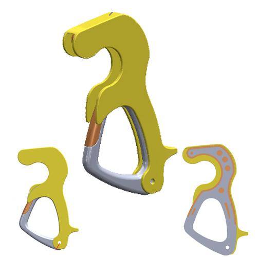 Flip-Over Cover diagram with three views, curved frame and snap-on ends