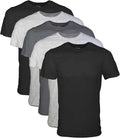 Men's crew T-shirt 5-pack with black and gray crew-neck tees