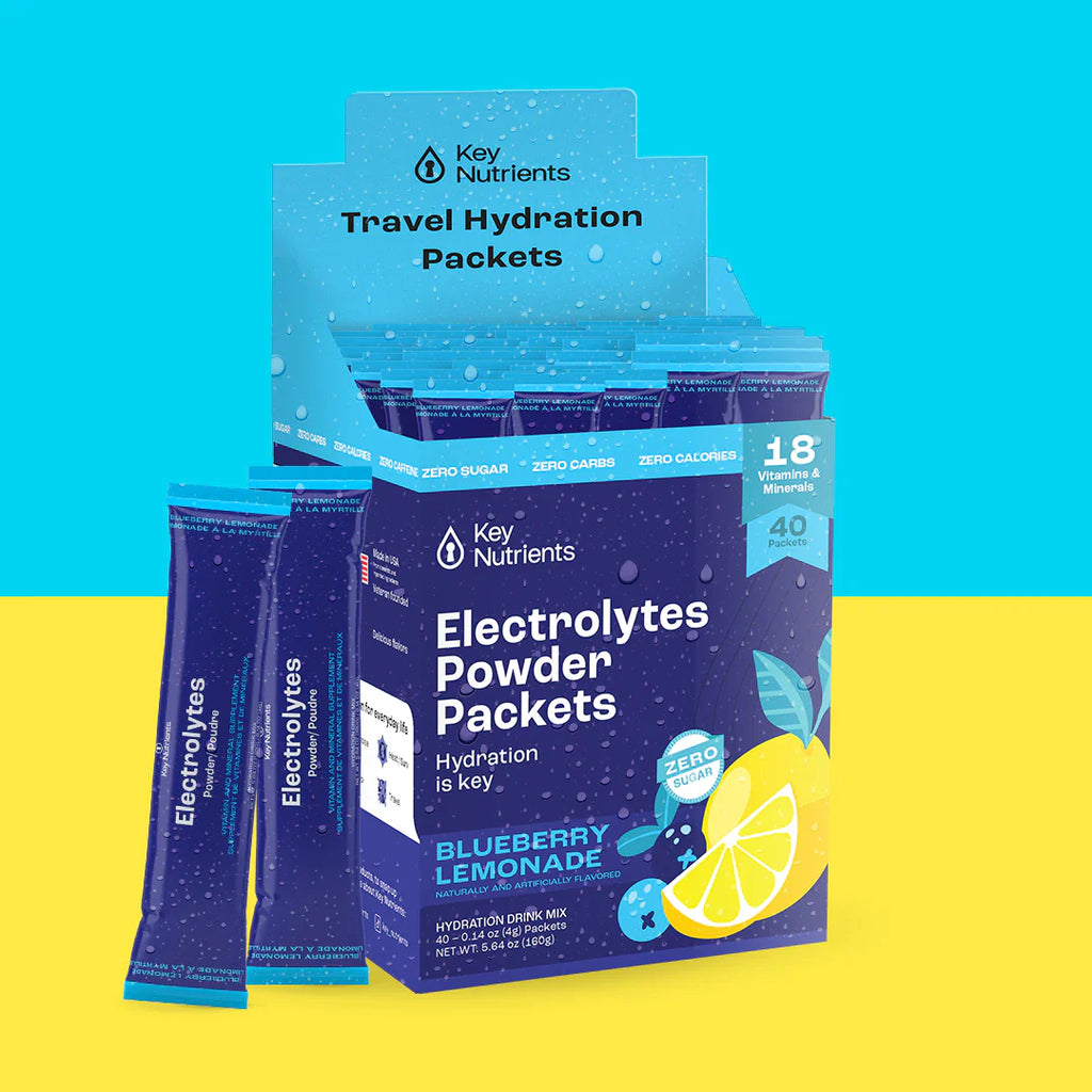 Elektrolytes Powder Packets, Blueberry Lemonade flavor, zero sugar