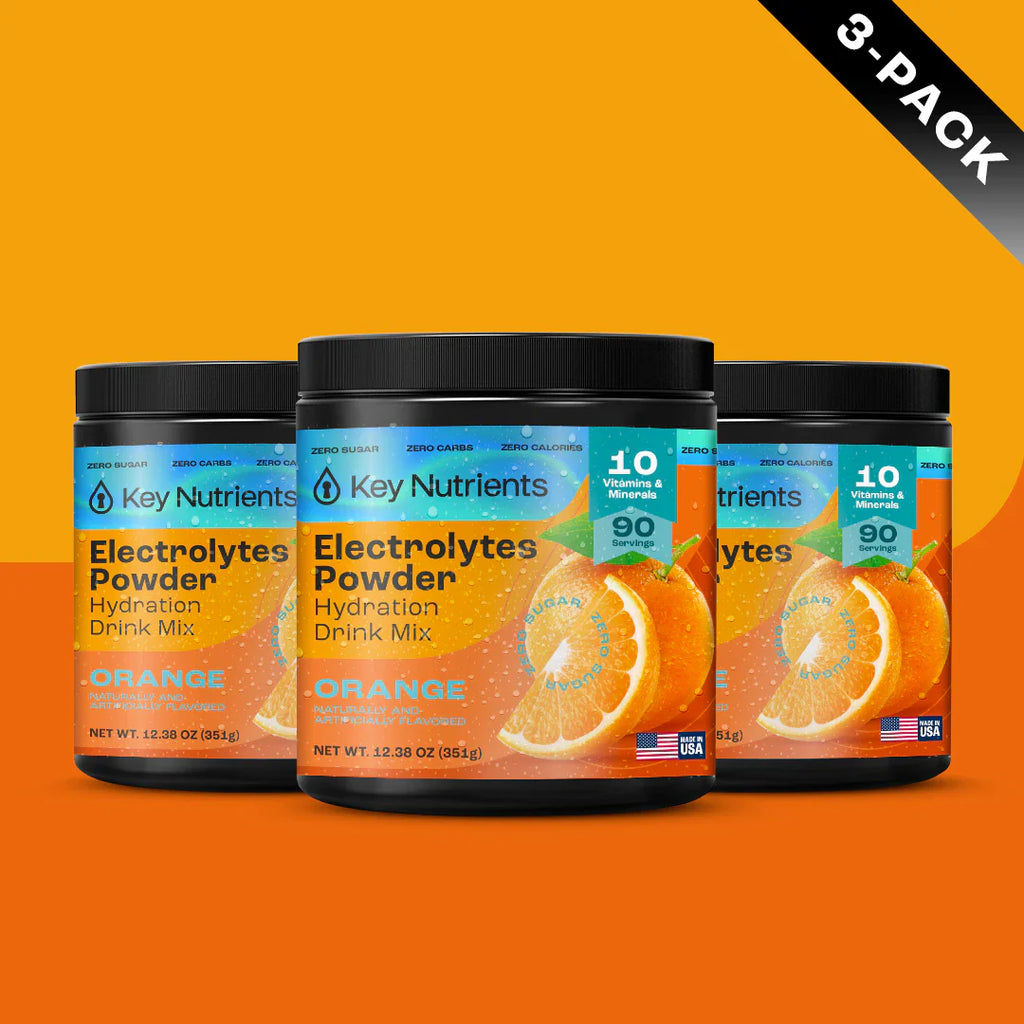 Electrolytes Powder drink mix, orange flavor, sugar-free