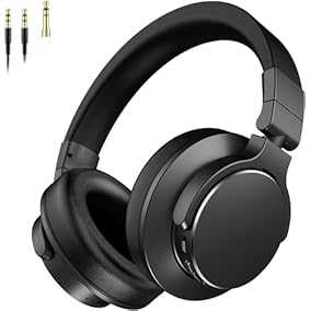 Over-Ear Headphones in black with padded ear cups and adjustable headband