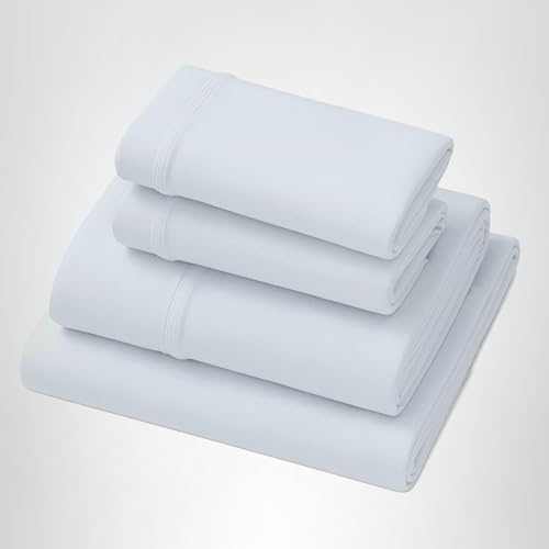 Morning Mist Deep Pocket SoftStretch sheets, folded set with elastic edge