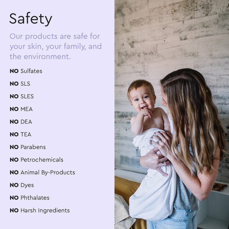 Safety checklist for Baby Shampoo & Body Wash, no sulfates or parabens