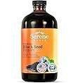 Serene Black Seed Oil bottle in dark glass with amber dropper, label visible