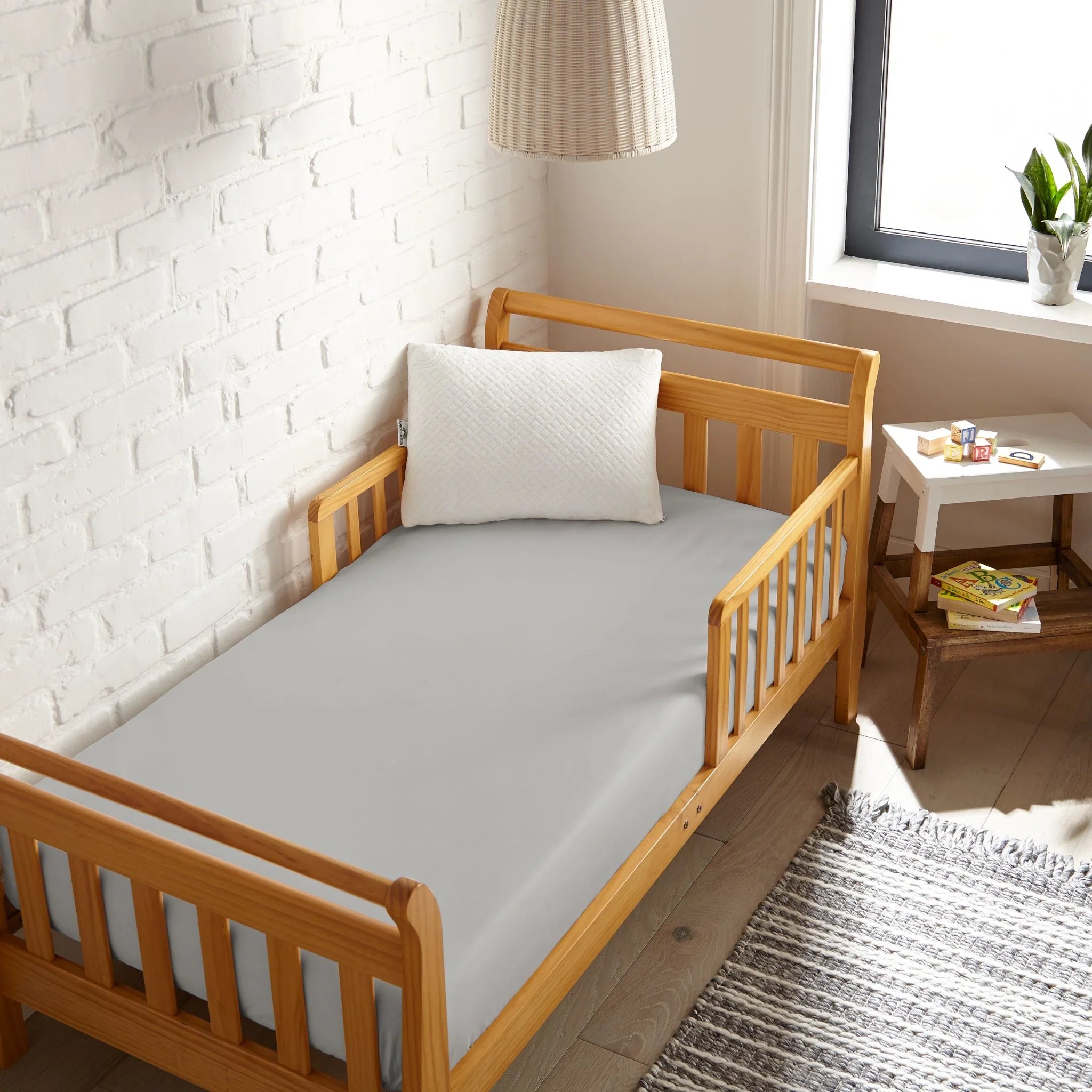 White Bamboo is Better cooling crib fitted sheet, smooth fitted mattress cover