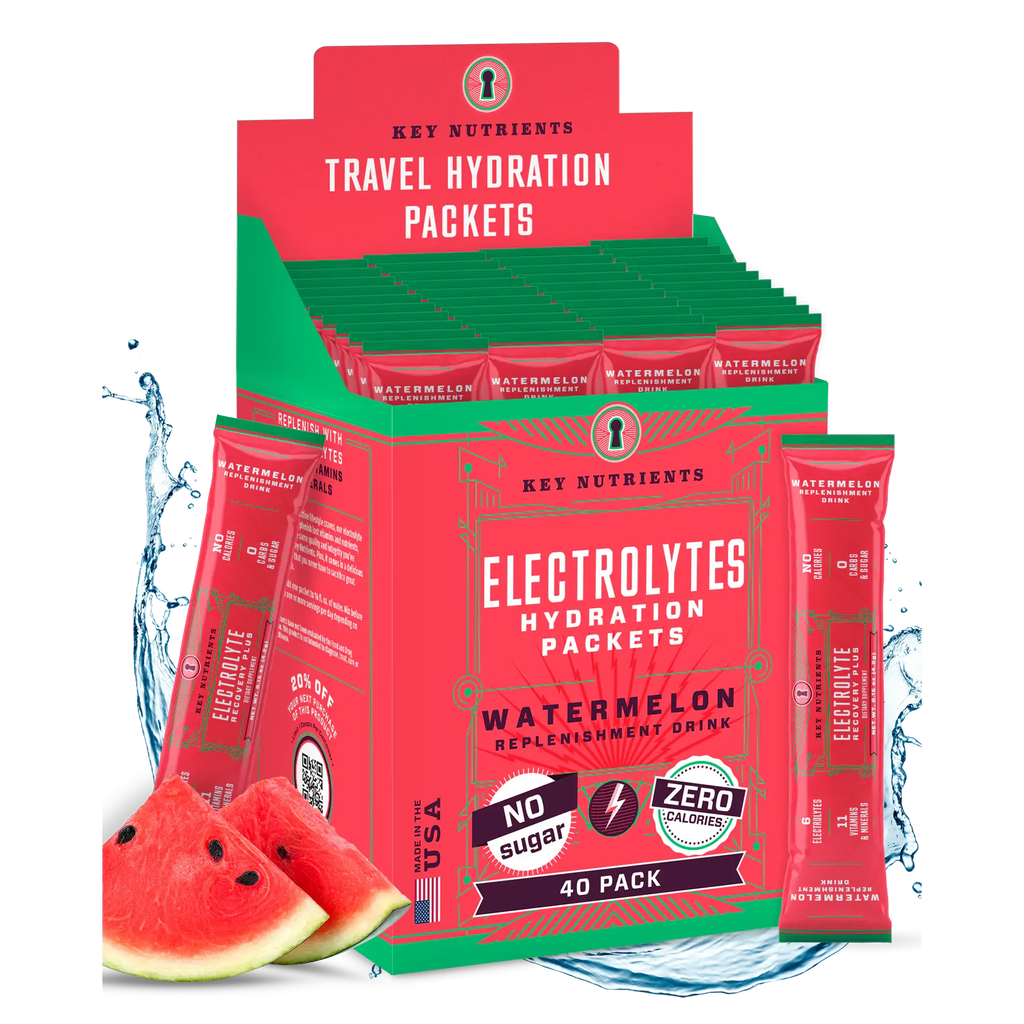 Elektrolytes Hydration Packets, Watermelon Replenishment Drink, 40 pack, zero sugar