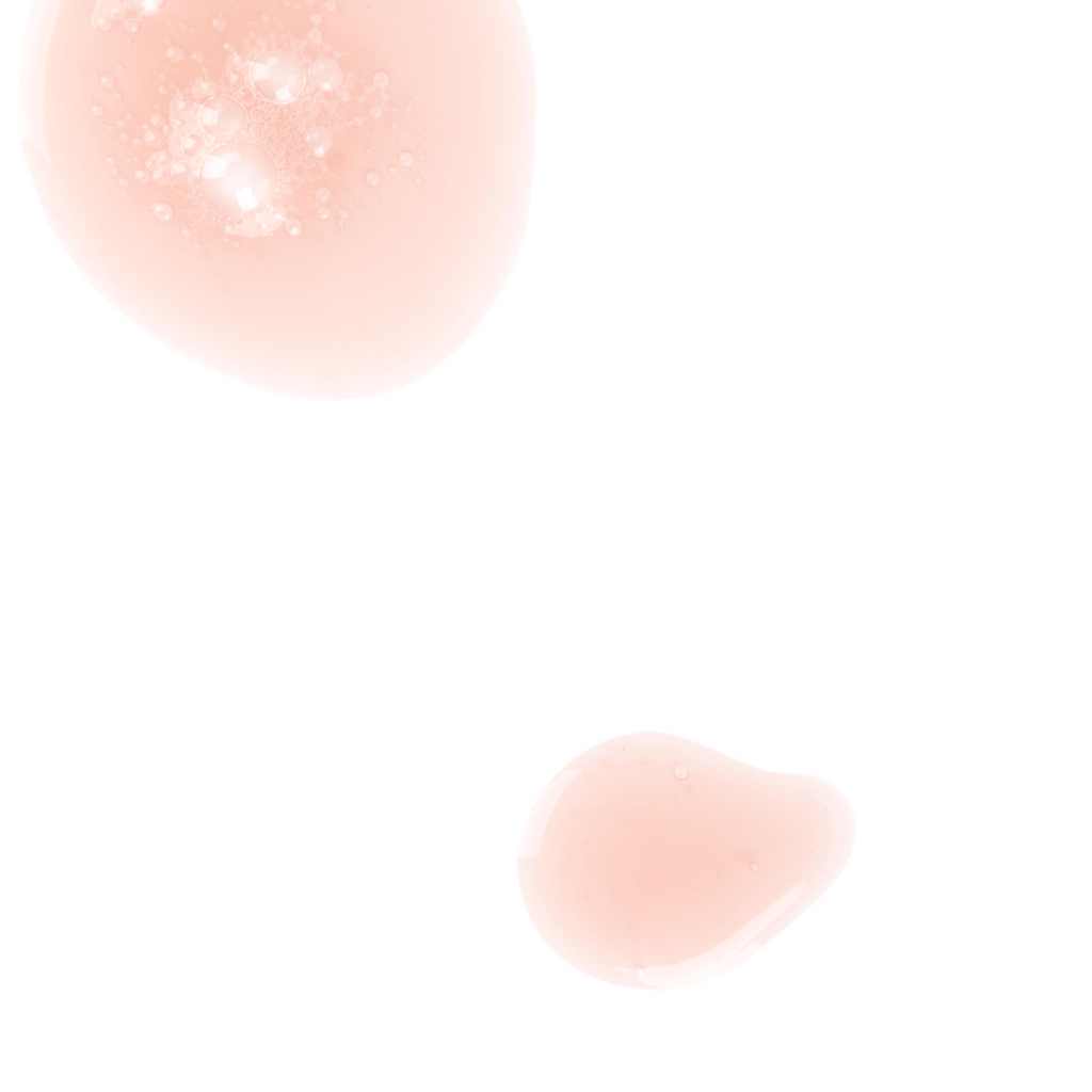 Watermelon Drops gel hydrator serum droplets, translucent glossy pink gel